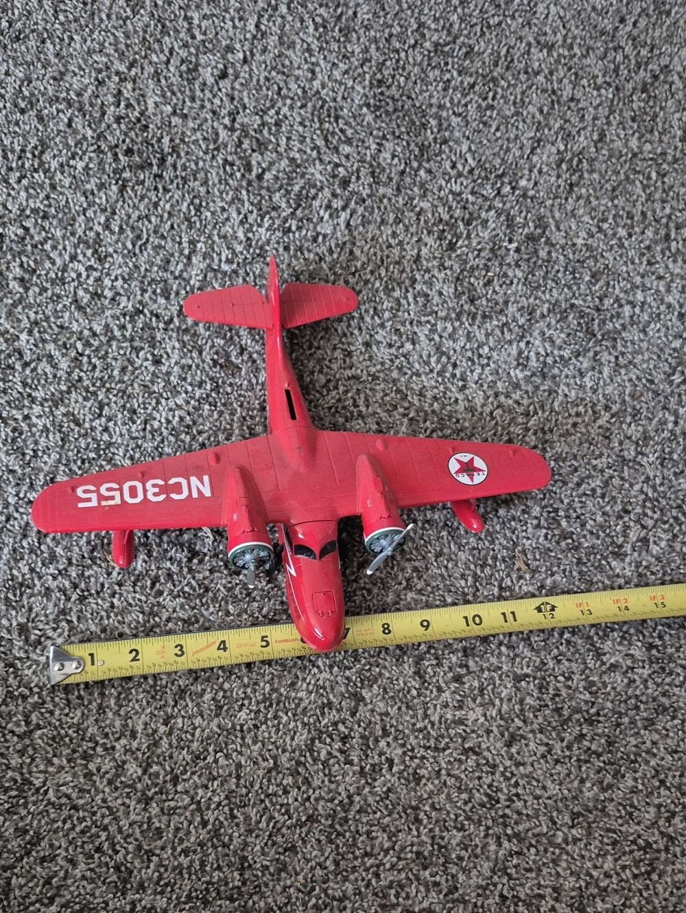 Red Toy Twin-Engine Plane - Kids Toys